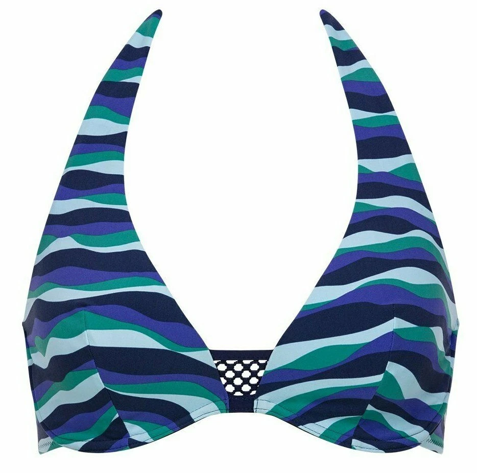  Passionata Fisher Girl Bikini Bügel BH EU 75G UK34F Neckholder WAVES + S - Bild 4 von 4