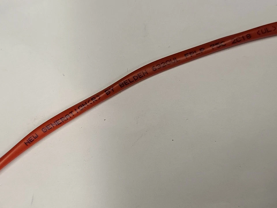 Belden Wire 6320UL 18/2C Solid N/S Plenum Fire Alarm Cable FPLP Red /100ft - Image 2 of 4