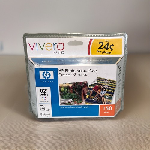 Pack HP Vivera Photo Value - Papier Photo 4x6, Logiciel Inclus - Date D'expiration 2005 - Neuf Scellé