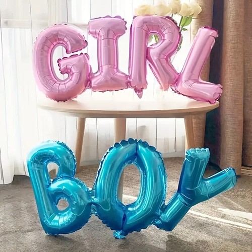 Gender Reveal Balloon Kit 36" Jumbo Black ,Baby Shower Sash and Earrings Set - Picture 17 of 20