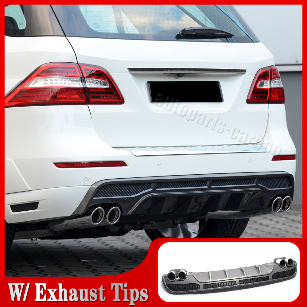 ‪✿メルページ‪✿ For Mercedes Benz W166 ML350 ML400 11-15 Rear Bumper Diffuser Lip