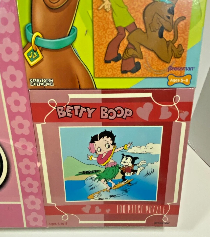 Juego de 3 rompecabezas Pressman Hello Kitty Pal tamaño Scooby Doo Betty Boop nuevo Foto 4 de 4