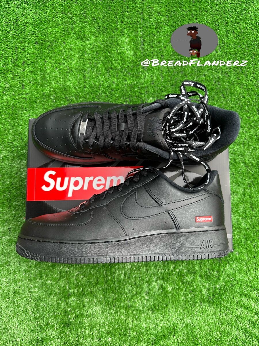 SUPREME NIKE AIR FORCE 1 LOW BLACK REVIEW AND ON FEET!!! WATCH