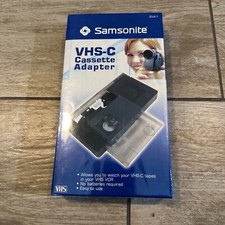Samsonite VHS-C Cassette Adapter. Automatic Self-Loading. BRAND NEW, SEALED.