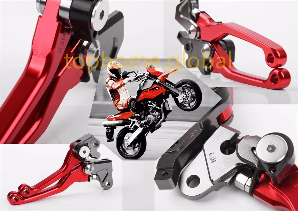 For HONDA CRF250R CRF450R 2004-2006 Clutch Brake Levers CNC Pivot Red US Stock  Foto 4 de 4