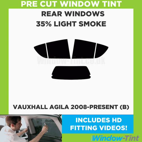 Pre Cut Window Tint for Vauxhall Agila 2008-present (B) 35% Light Rear Opel - Picture 2 of 10