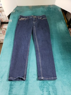 White House Black Market Jeans Size 2 Womens Blue Stretch Denim Pants Cropped