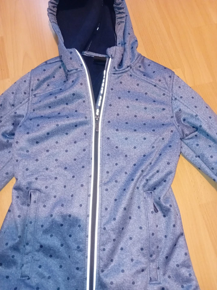 Softshell Jacke 140 blau gepunktet - Bild 2 von 2