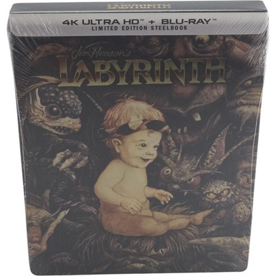 Labyrinth 1986 SteelBook 4K Ultra HD + Blu-ray Jim Henson, David Bowie Zone A