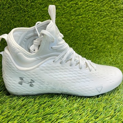 Under Armour Spotlight Lux MC 2.0 Mens Size 9 White Running Football Cleats