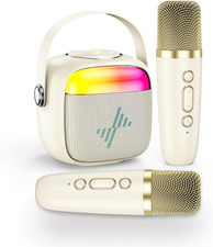 Karaoke Machine for Kids, Birthday Gifts for Girls Boys with Wireless Microphone