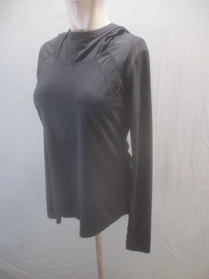 Sudadera con capucha Zella talla M negra elástica manga larga capucha cuello ropa deportiva 025 Foto 3 de 4