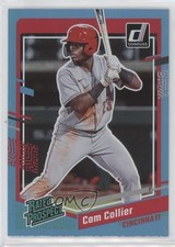 2023 Panini Donruss Rated Prospect Holo Carolina Blue Cam Collier #45 0nr3