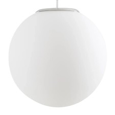 Metropolis Large Opal Glass Globe Pendant - White