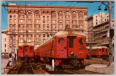 #ad Vtg Postcard Pacific Electric Big Red Los Angeles CA 1960s $7.99