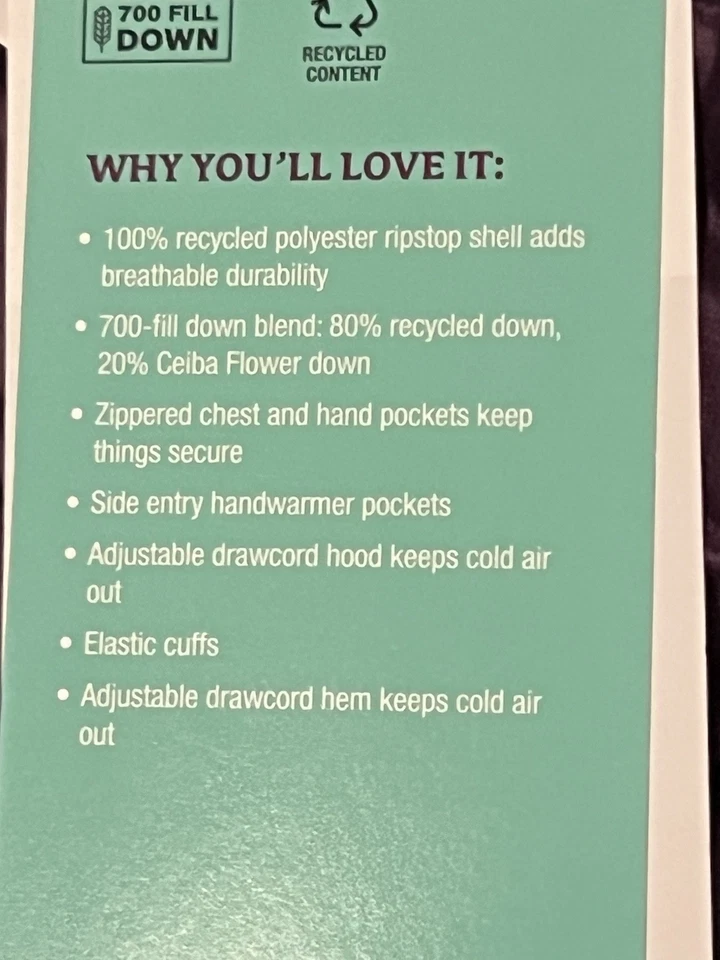 NWT Marmot Women’s 700 fill Guides Down Hoody size S Purple - Image 4 of 4