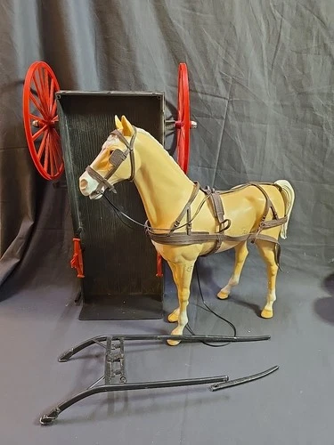 Vintage Marx Johnny West Thunderbolt Horse & Buckboard Wagon Western Toy As Is