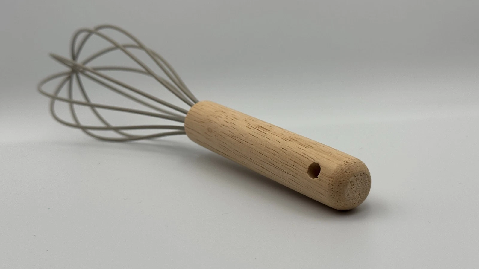 Kitchen Silicone Balloon Whisk with Wooden Handle – Egg Beater Baking Tool