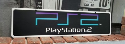 PS2 Logo Aluminum sign 6 x 24