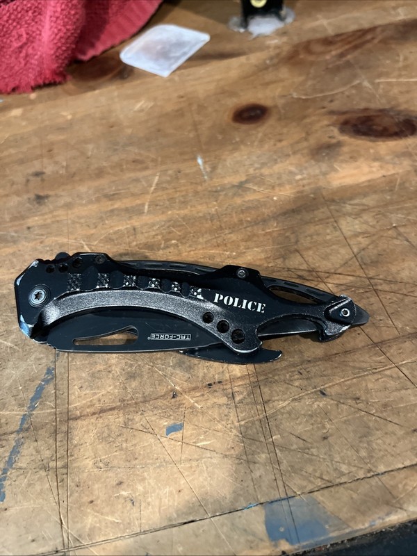 Police Tac-Force Knife Single Blade Lock Back