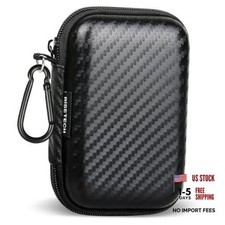 Earbud Case, Earphone Carrying Case Holder Storage Mini Bag Headphone Black