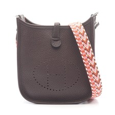 HERMES Evelyne TPM Amazon Rouge Selier Shoulder Bag Taurillon Clemence #RC959