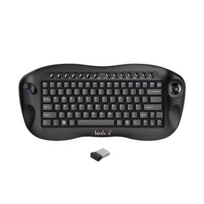 Banalove 2.4GHz Wireless Mini Portable Keyboard with Built-in Trackball Mouse...