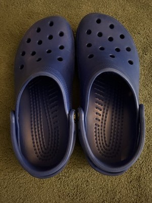 Crocs Women's US 9 Blue Solid Slip-On Clog Sandals Synthetic Upper Straps
