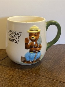 Vintage Norcrest Japan Smokey The Bear Mug Prevent Forest Fires