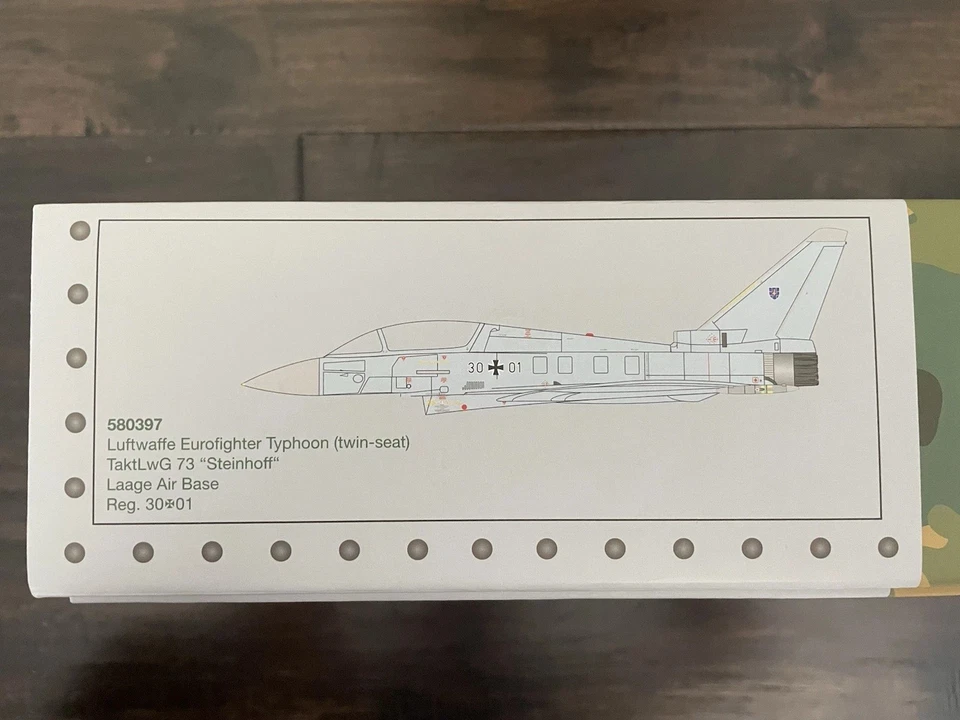 EF-2000 Typhoon T Diecast Model, Luftwaffe TaktLwG 73 Steinhoff Foto 3 de 4