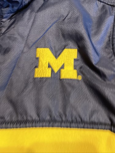 University Of Michigan Adidas Youth Size Medium 10/12 Blue Yellow Jacket - Picture 7 of 11
