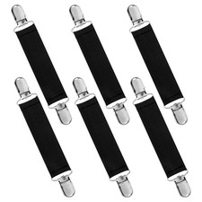 COMNICO Winter Mitten Clips 6pcs Elastic Nylon Stainless Steel One Size, Blue