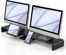 2 Pack Computer Monitor Stand, Klearlook Foldable Monitor Stand Riser, Height Ad