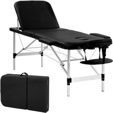 Aluminium Massage Bed Portable Massage Table 24 inch Wide Lash Bed 3 Folding