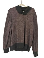 SeanJohn long sleeve pullover brown sweater mens size L