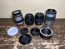 Camera Lens Lot Nikon Pentax Minolta AF  Fotodiox Adapter Untested