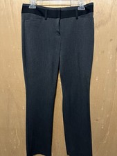Women’s Express Editor Trousers Size 4R Gray W/ Black Accents