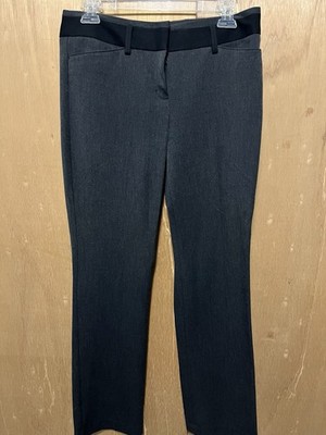 Women s Express Editor Trousers Size 4R Gray W/ Black Accents
