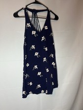 American Eagle Women’s Floral Strappy Mini Dress Blue Summer Size Small 