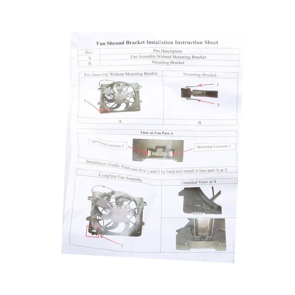 LABLT Radiator Cooling Fan For 2003-2005 Lincoln Town Car Mercury Grand Marquis - Image 3 of 4