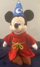 Walt Disney World Fantasia Sorcerer Mickey Mouse Plush 18 Inch Stands On Its Own
