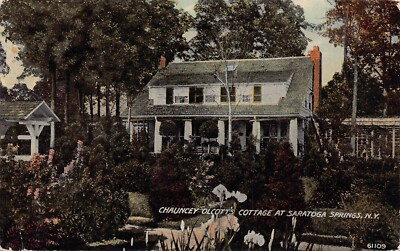 Saratoga Springs NY New York Chauncey Olcott Cottage 1910s Vtg Postcard M4