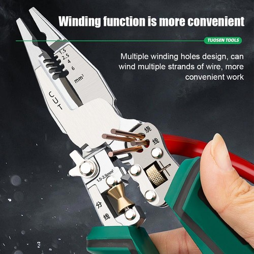 9-In-1 Wire Stripper with Voltage Tester Versatile Wire Stripping Pliers ✨p - Picture 17 of 23