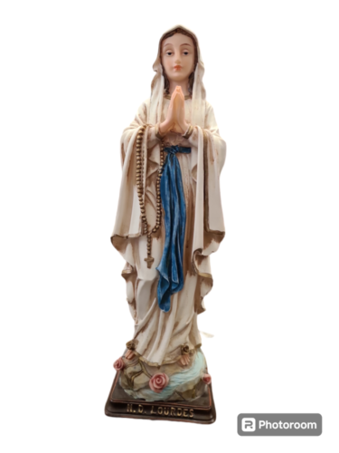 Notre dame de Lourdes en resine 24 cm - Photo 1/2