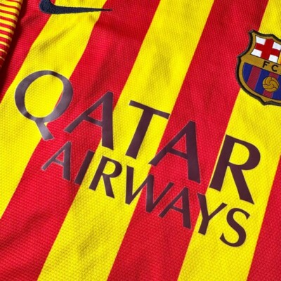 13/14 FC Barcelona Away Jersey S Catalonia Style Travis Scott Worn