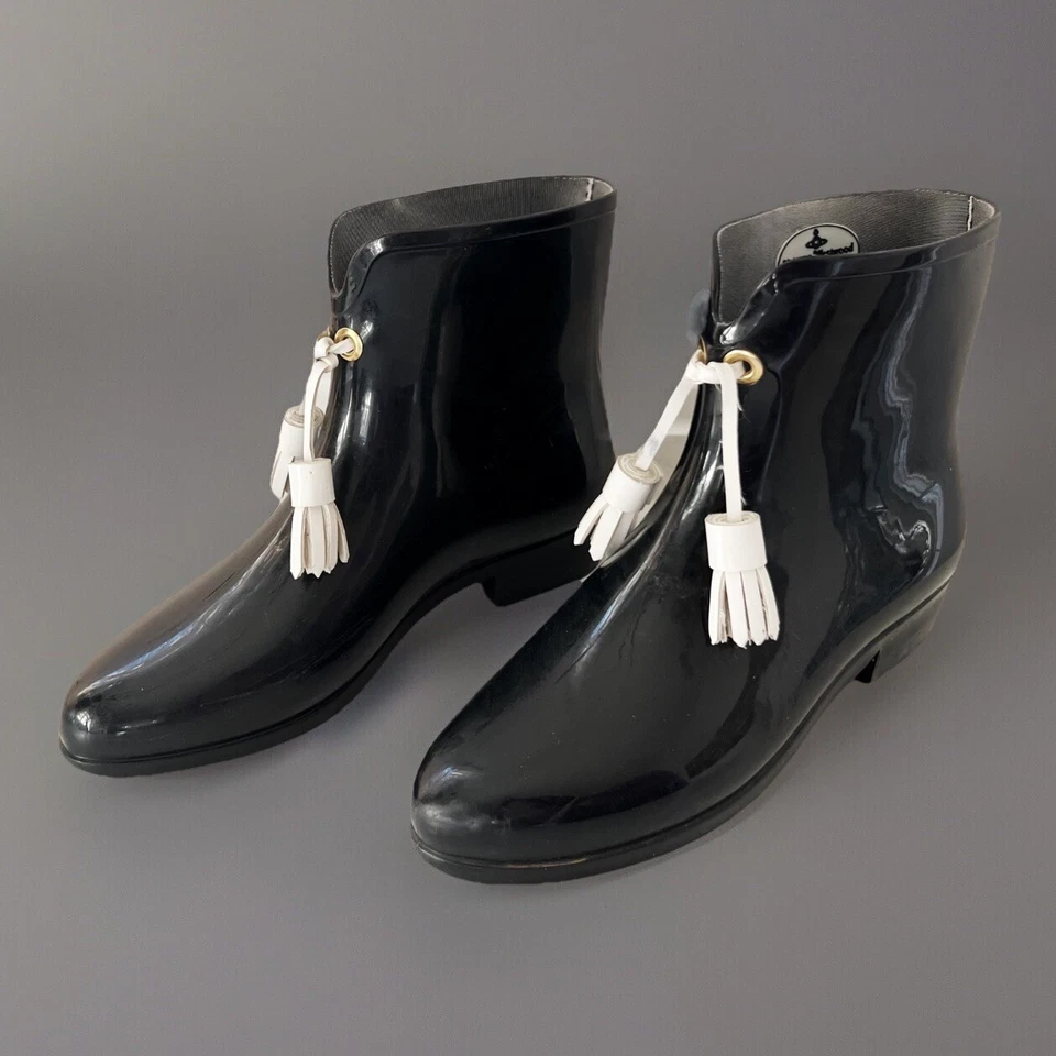 VIVIENNE WESTWOOD Anglomania Melissa Botines Talla 6 Botín Negro con Borlas Foto 4 de 4