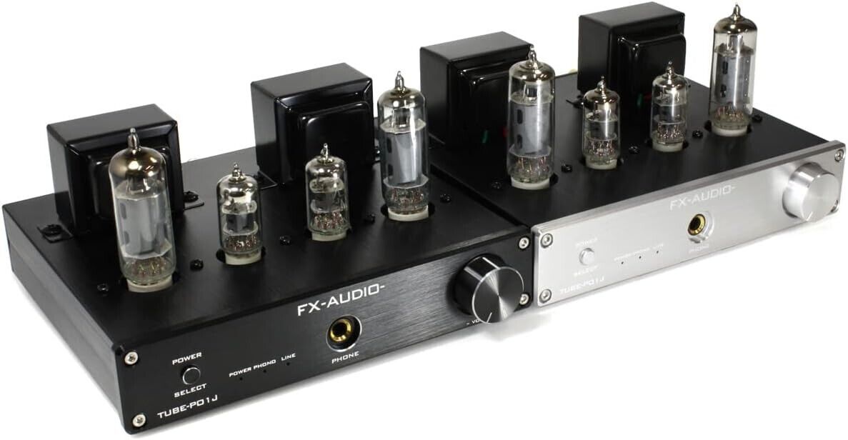 FX-AUDIO TUBE-P01J Silver Tuning model Vacuum Tube Amp USED FX-AUDIO TUBE-P01J Silver Tuning model Vacuum Tube Amp USED