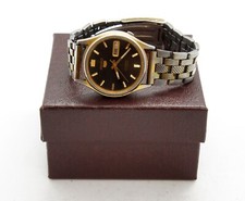 Vintage Seiko 5 Automatic 7009-3101 Day Date Japanese Men's Watch Gold Tone GOOD