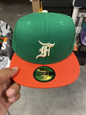 🔥NEW ERA x FOG Fear of God Essentials 59FIFTY Green/Orange Miami