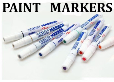 2 pcs Waterproof Permanent Paint Markers Pen Car Tire Tread Rubber Metal -